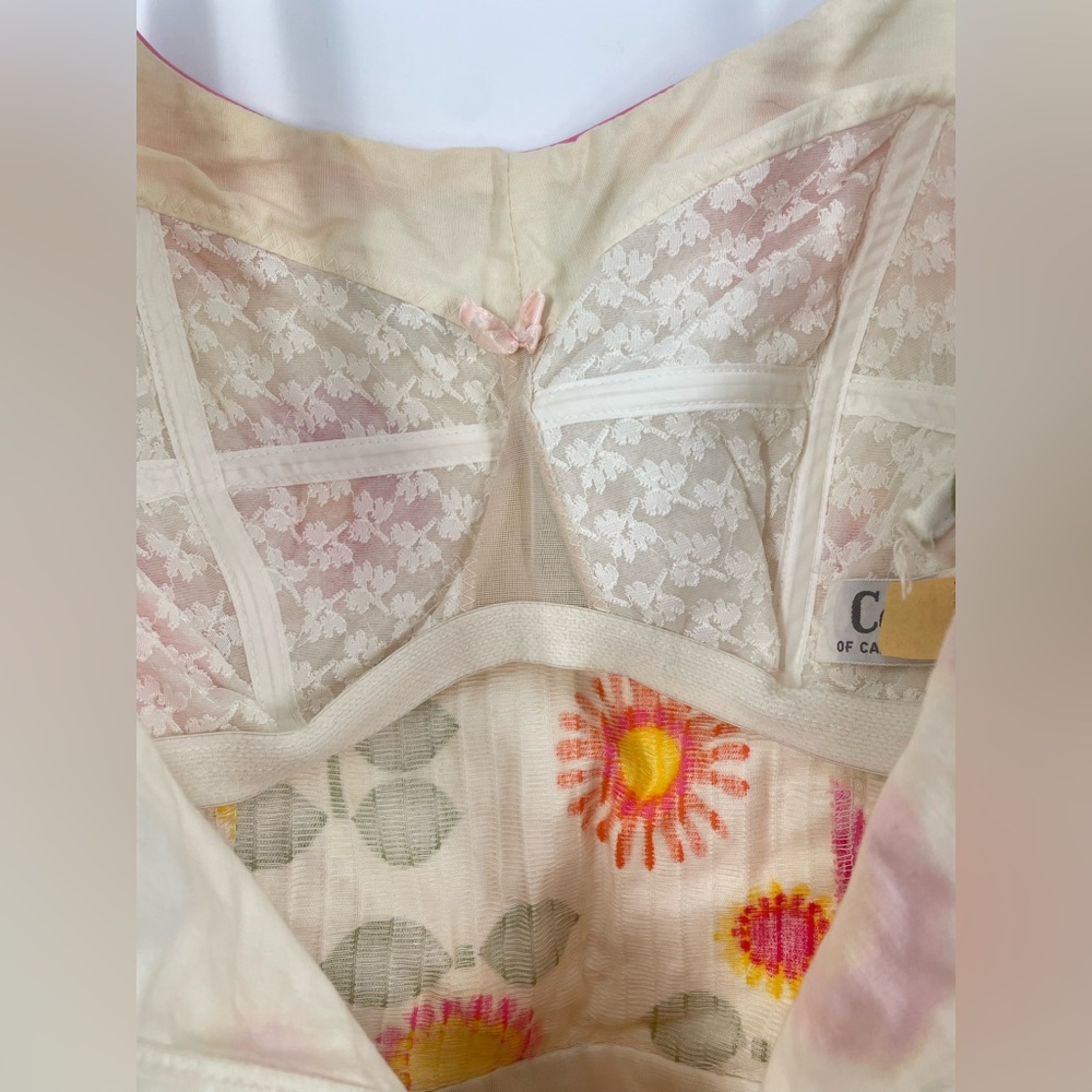 50s / 60s Mod Flower Print One Piece Swimsuit With Bloomer Bottoms - Picture 10 of 13